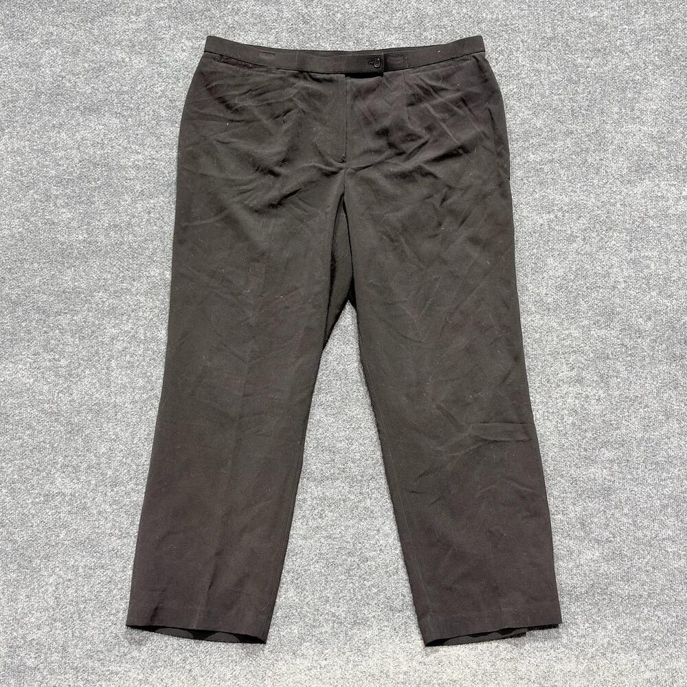 Focus 2000 Pants Womens 20W Black Pleated Twill Dress Trousers Stretch Office